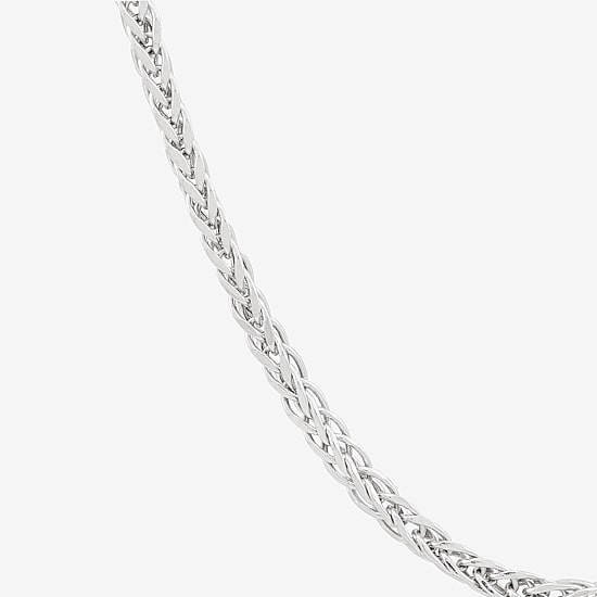 Womens 10K Gold 18 Inch Wheat Chain Necklace