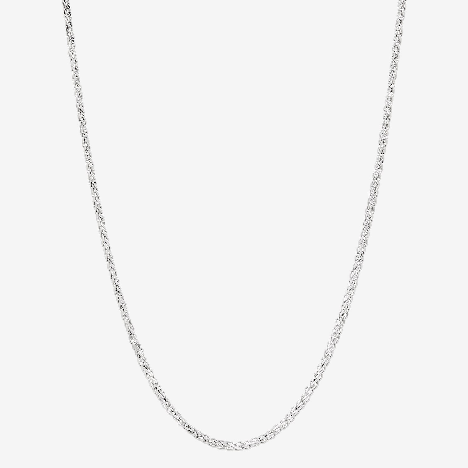 Womens 10K Gold Inch Wheat Chain Necklace