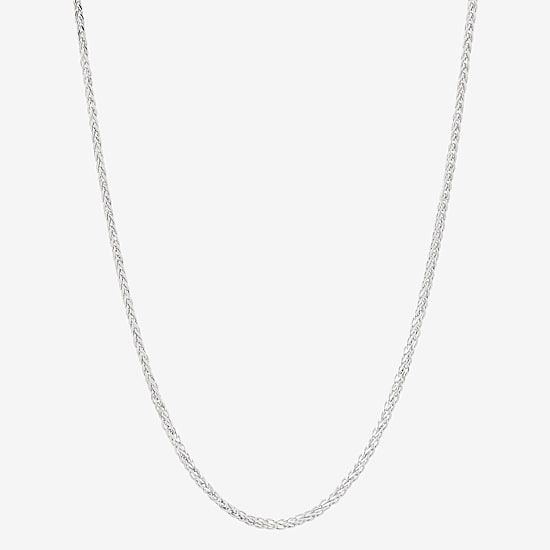 Womens 10K Gold 20 Inch Wheat Chain Necklace