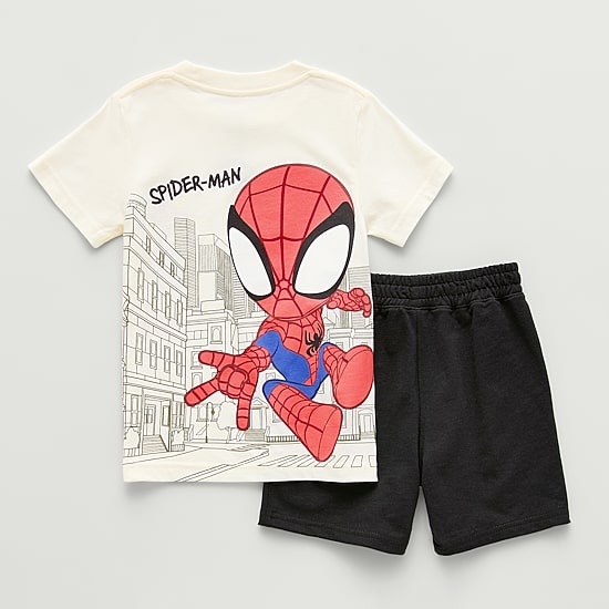 Disney Collection Little & Big Kid Boys Marvel Spiderman 2-pc. Short Set