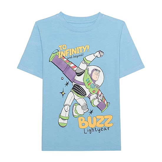 Disney Collection Boys Crew Neck Short Sleeve Classic Fit Buzz Lightyear Woody Toy Story Graphic T-Shirt