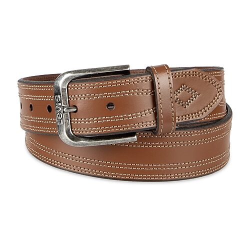 Levi 's 38mm Wstrn Stch Hrns Mens Belt In Brown