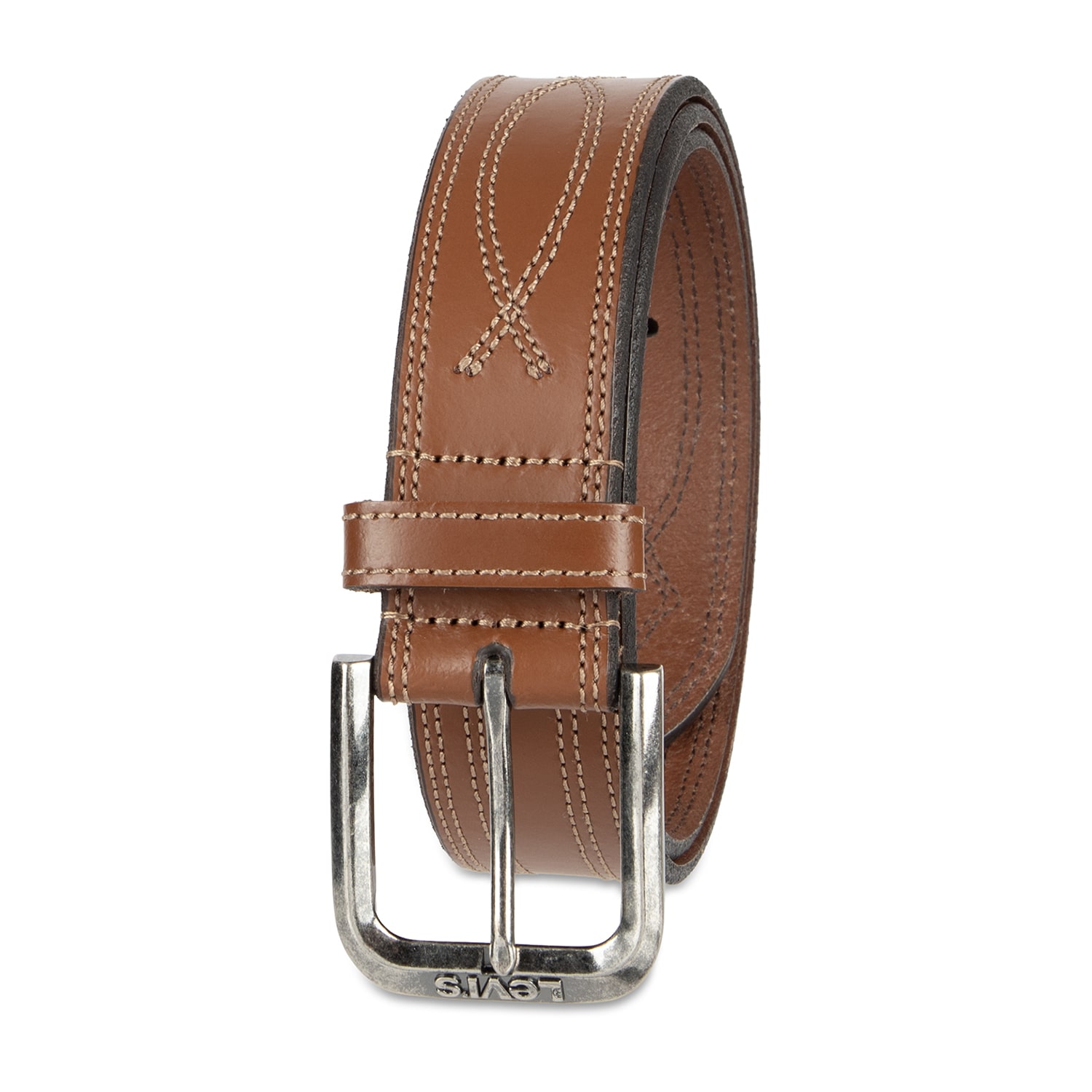 Levi's® 38mm Wstrn Stch Hrns Mens Belt