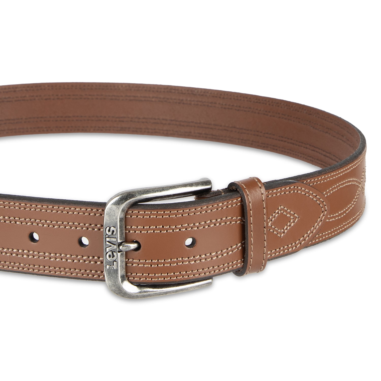 Levi's® 38mm Wstrn Stch Hrns Mens Belt