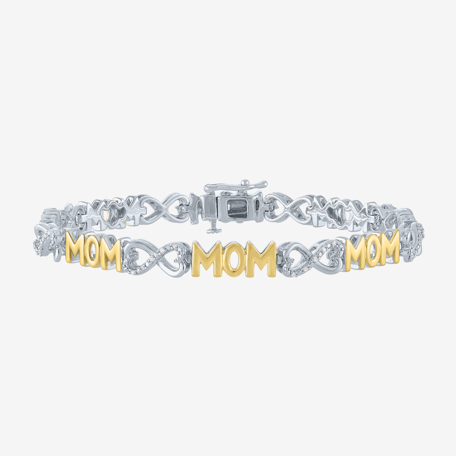 G-H / Si2-I1 Womens 1/10 CT. T.W. Lab Grown White Diamond 14K Gold Over Brass 7.5 Inch Tennis Bracelet