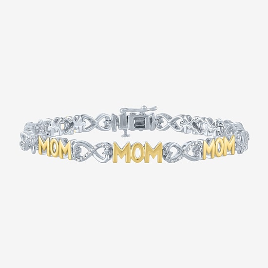 G-H / Si2-I1 Womens 1/10 CT. T.W. Lab Grown White Diamond 14K Gold Over Brass 7.5 Inch Tennis Bracelet