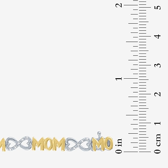 G-H / Si2-I1 Womens 1/10 CT. T.W. Lab Grown White Diamond 14K Gold Over Brass 7.5 Inch Tennis Bracelet