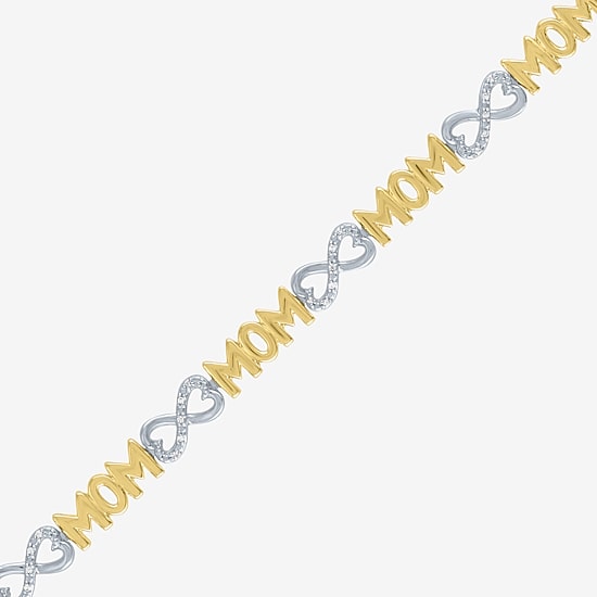 G-H / Si2-I1 Womens 1/10 CT. T.W. Lab Grown White Diamond 14K Gold Over Brass 7.5 Inch Tennis Bracelet