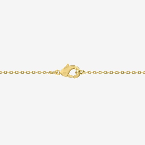 (G-H / Si2-I1) Womens 1 CT. T.W. Lab Grown White Diamond 14K Gold Over Brass Heart 18 Inch Pendant Necklace