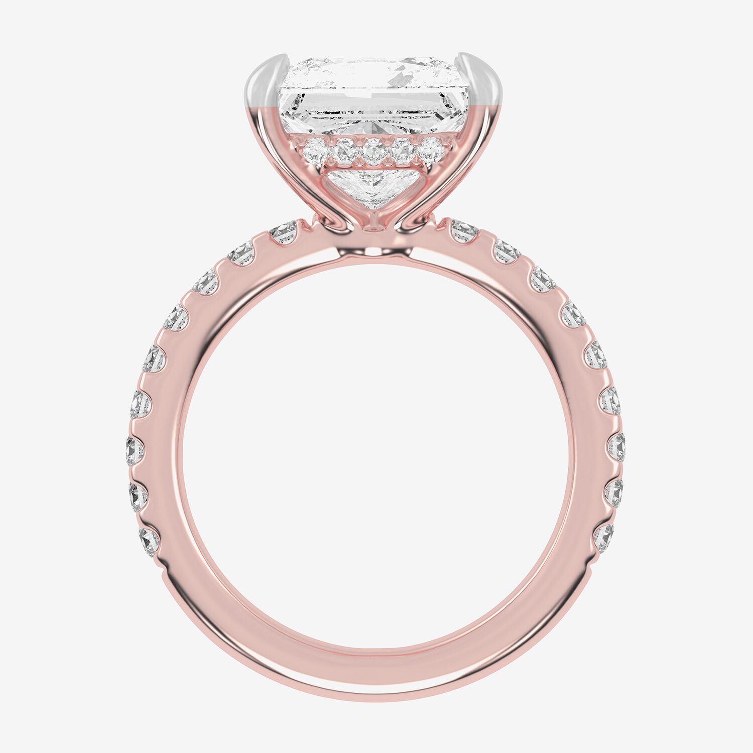 (G-H / Si1-Si2) Womens 2 1/4 CT. T.W. Lab Grown White Diamond 14K Gold Side Stone Engagement Ring