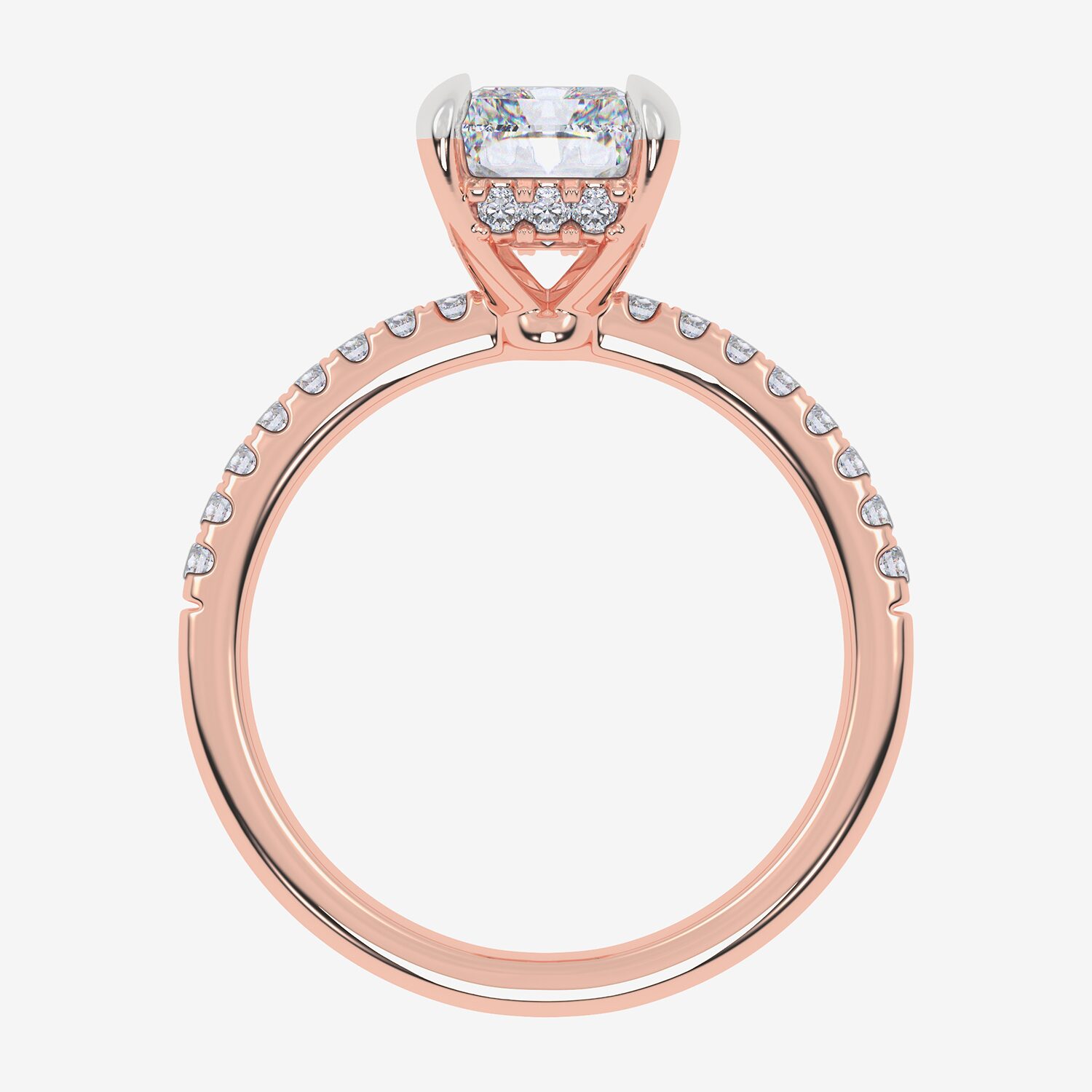 (G-H / Si1-Si2) Womens 2 1/4 CT. T.W. Lab Grown White Diamond 14K Gold Side Stone Engagement Ring