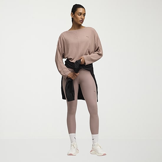 PUMA Womens Crew Neck Long Sleeve Active T-Shirt
