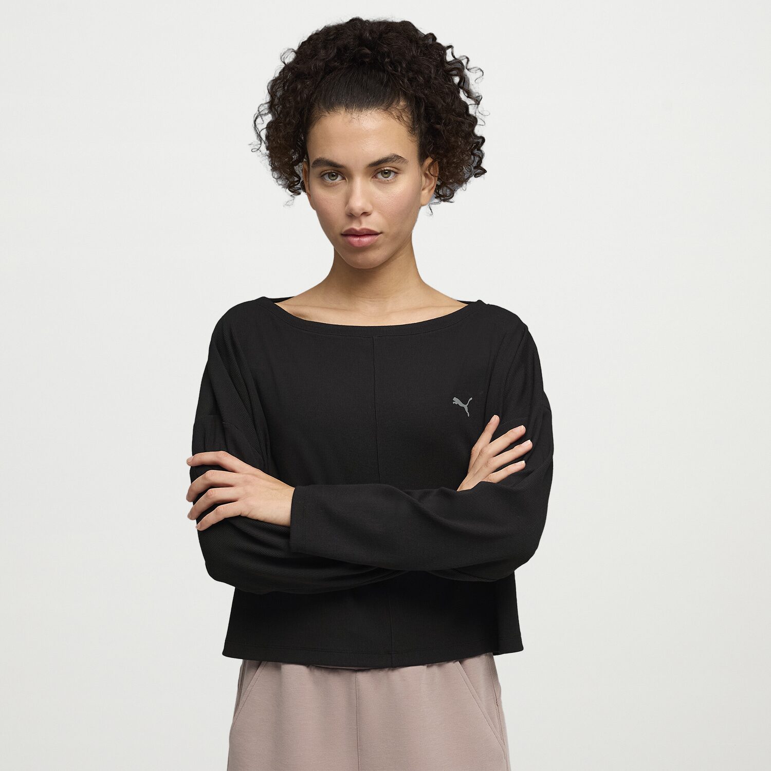 PUMA Womens Crew Neck Long Sleeve Active T-Shirt