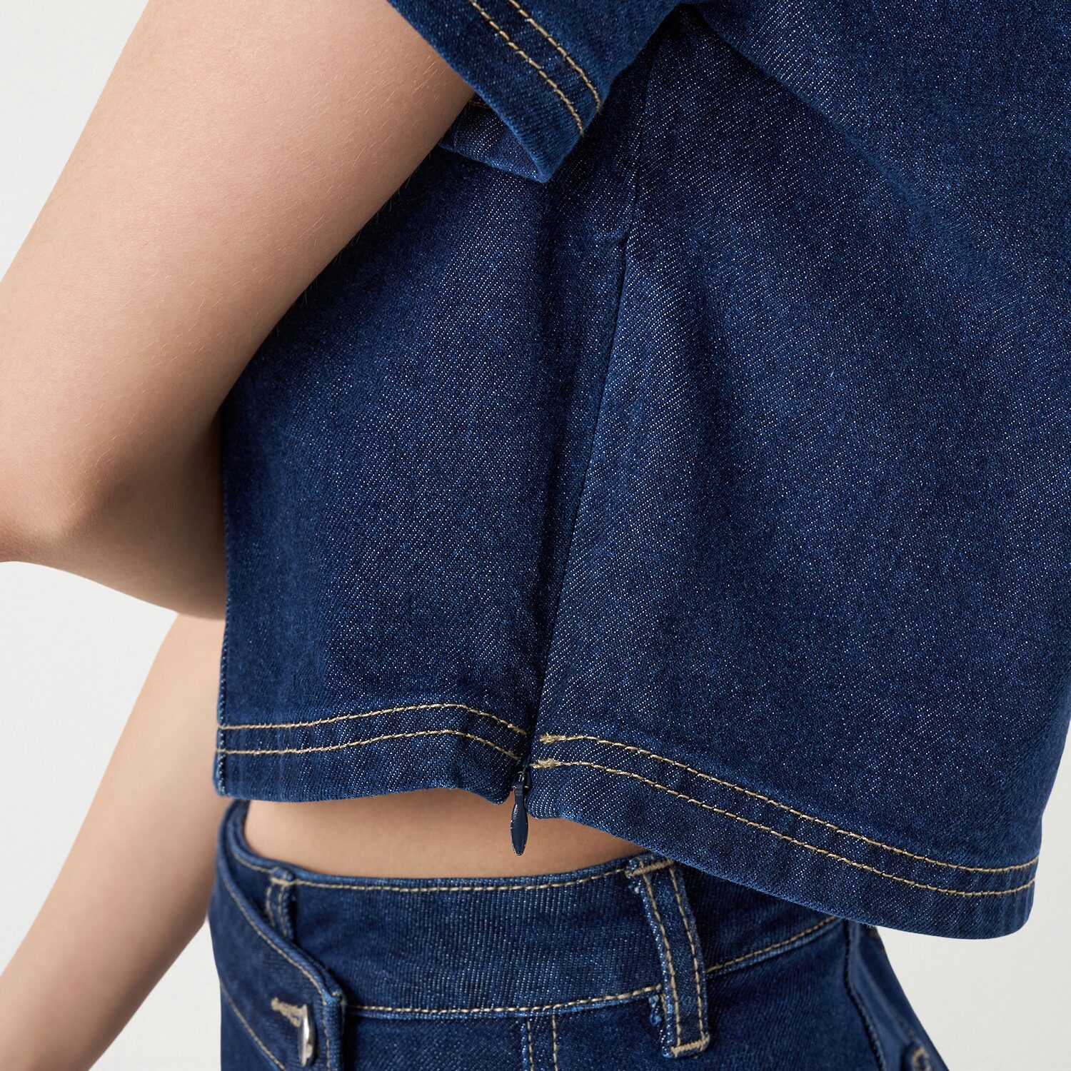 RM Rebecca Minkoff Womens Short Sleeve Crop Top
