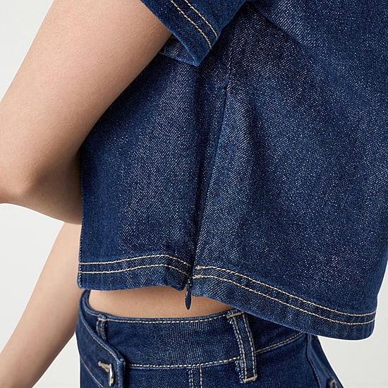 RM Rebecca Minkoff Womens Short Sleeve Crop Top