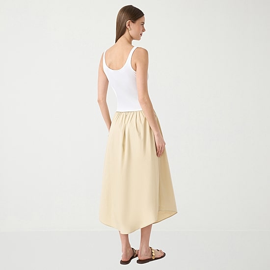 RM Rebecca Minkoff Womens Sleeveless Scoop Neck Midi Drop Waist Dress