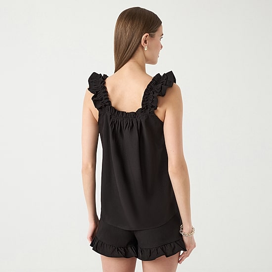 RM Rebecca Minkoff Womens Square Neck Sleeveless Blouse