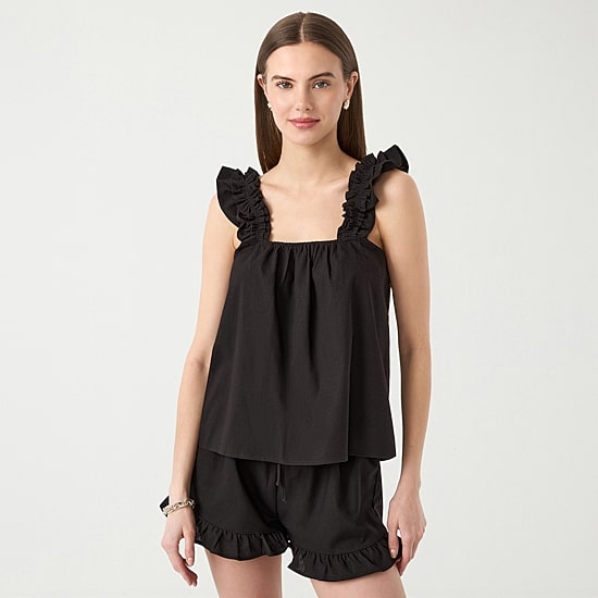 RM Rebecca Minkoff Womens Square Neck Sleeveless Blouse