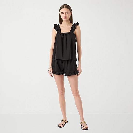 RM Rebecca Minkoff Womens Square Neck Sleeveless Blouse