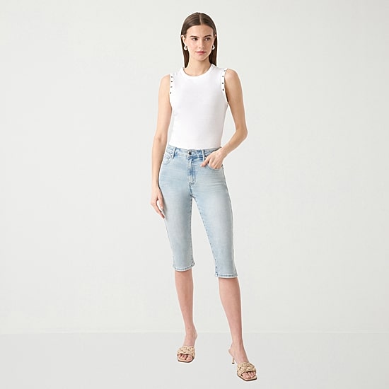RM Rebecca Minkoff Womens Skinny Mid Rise Capri Pant
