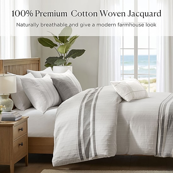 Harbor House Morgan Cotton Jaquard 5-pc. Duvet Cover Set