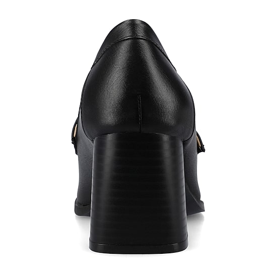 Journee Collection Aisha Womens Square Closed Toe Stacked Heel Pumps