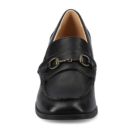 Journee Collection Aisha Womens Square Closed Toe Stacked Heel Pumps