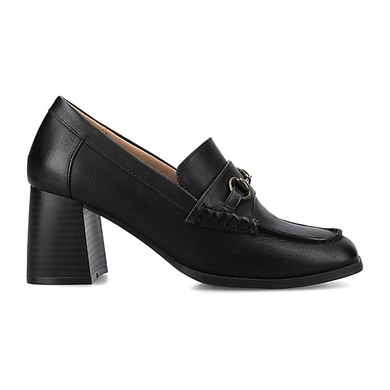 Journee Collection Aisha Womens Square Closed Toe Stacked Heel Pumps