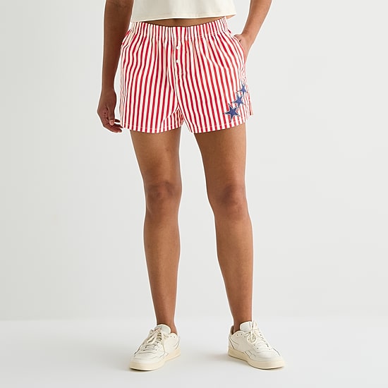 Americana Womens Juniors Pull-On Short