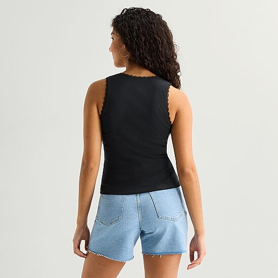 Womens Juniors U Neck Sleeveless Peanuts Tank Top