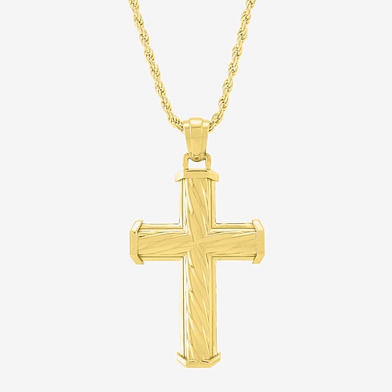 Cross Mens 10K Gold Cross Pendant