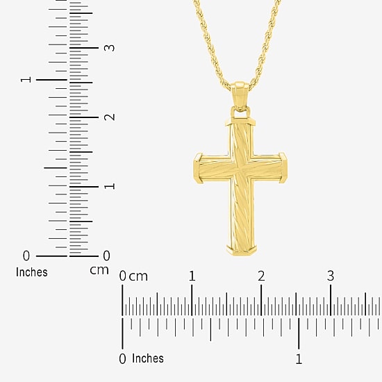 Cross Mens 10K Gold Cross Pendant