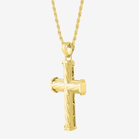 Cross Mens 10K Gold Cross Pendant