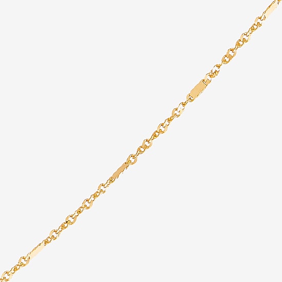Made in Italy Womens 10K Gold 18 Inch Singapore Chain Necklace