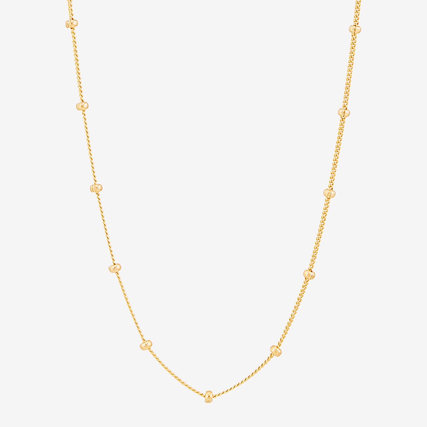 Gold Addiction Womens 10K Gold 16 Inch Curb Chain Necklace