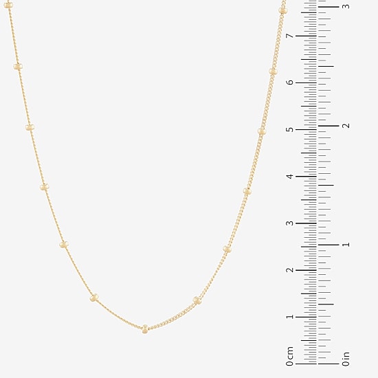 Gold Addiction Womens 10K Gold 16 Inch Curb Chain Necklace