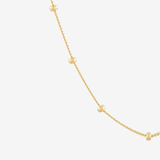 Gold Addiction Womens 10K Gold 16 Inch Curb Chain Necklace
