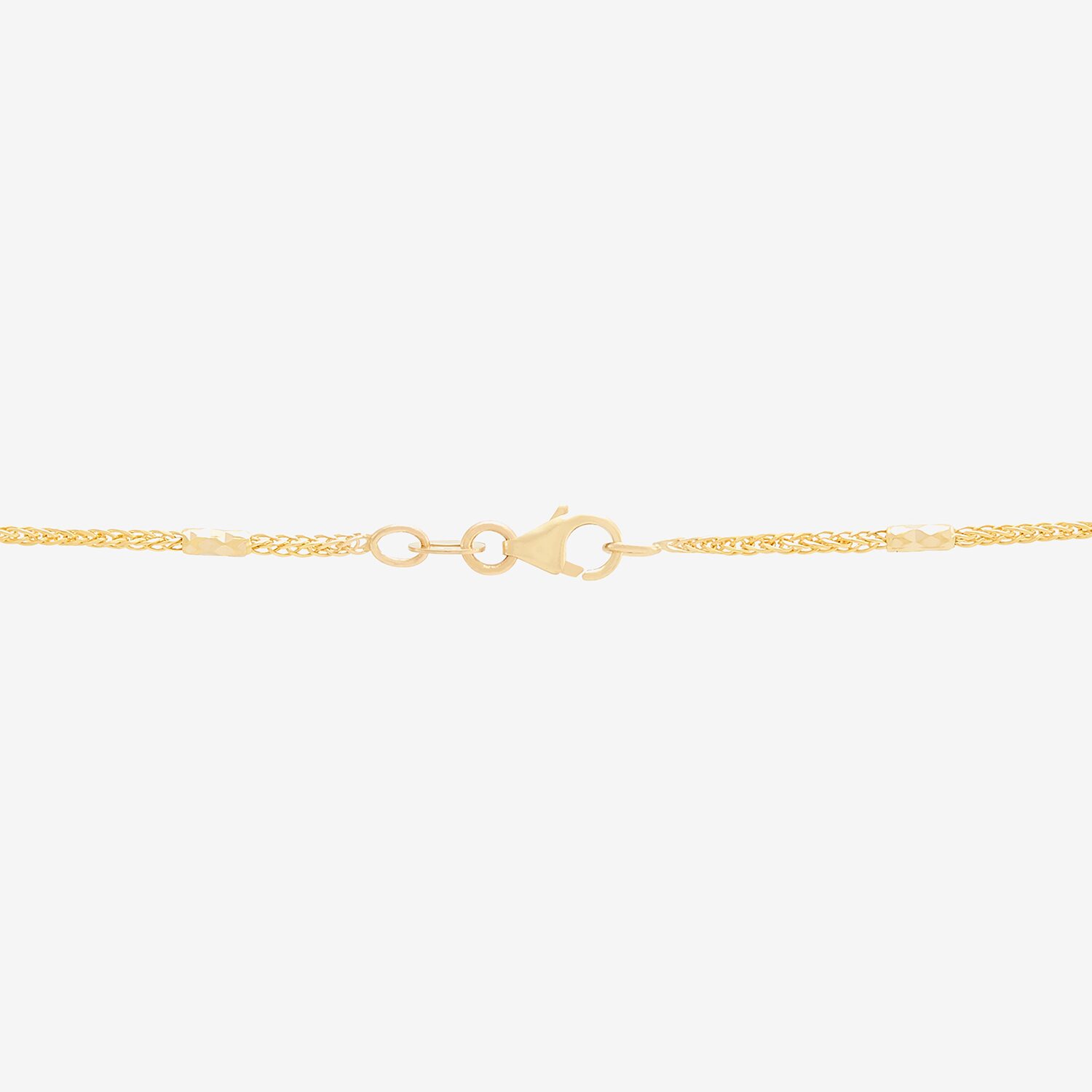 Made in Italy Womens 10K Gold 18 Inch Wheat Chain Necklace