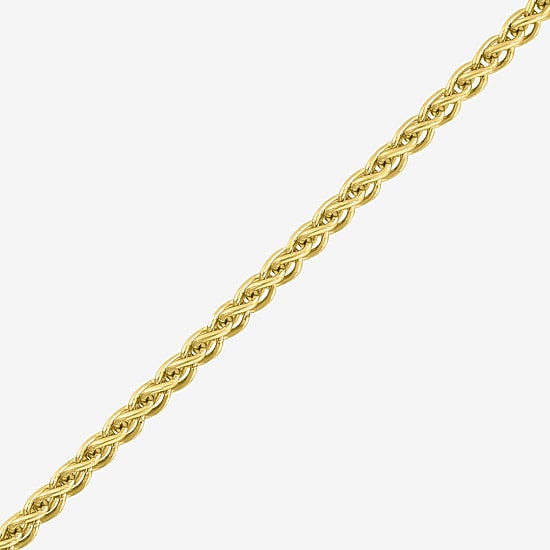 Made in Italy Womens 14K Gold Over Silver 18 Inch Wheat Chain Necklace
