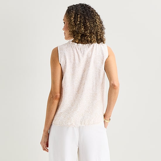Liz Claiborne Womens V Neck Sleeveless Blouse