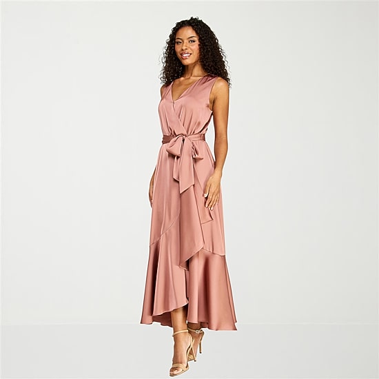 Premier Amour Womens V Neck Sleeveless Maxi Dress