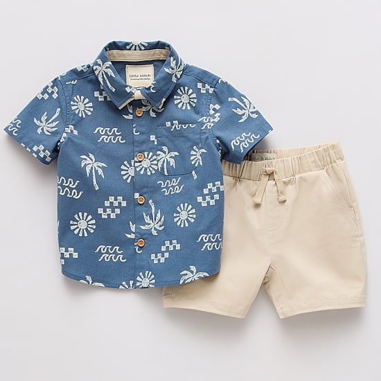 Little Stitch Baby Boys 2-pc. Short Set