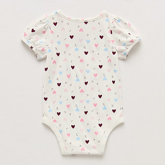 Okie Dokie Baby Girls Round Neck Short Sleeve Bodysuit