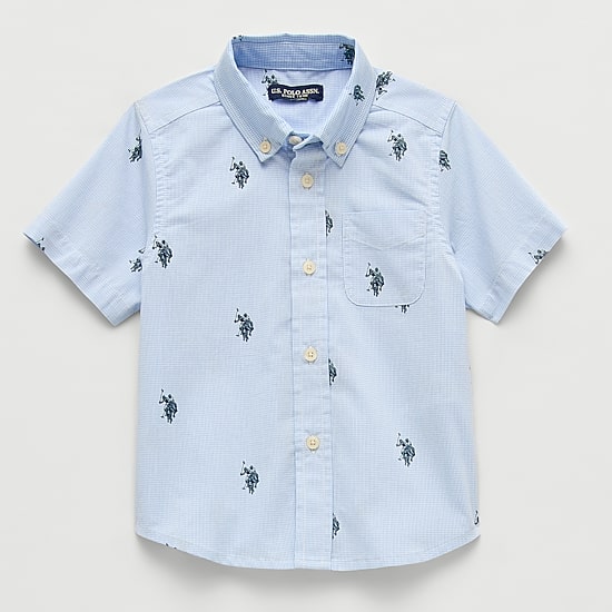 U.S. Polo Assn. Toddler Boys Short Sleeve Regular Fit Button-Down Shirt