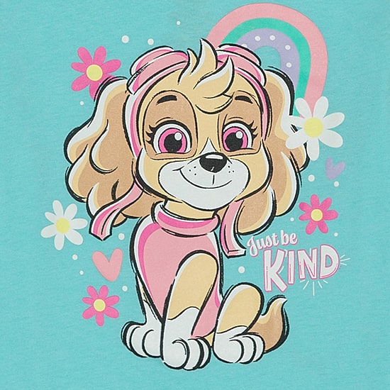 Little & Big Kid Girls Crew Neck Short Sleeve Regular Fit Paw Patrol Graphic T-Shirt