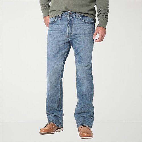 Wrangler Relaxed Fit Big and Tall Mens Stretch Fabric Bootcut Jean, 54 32, Blue