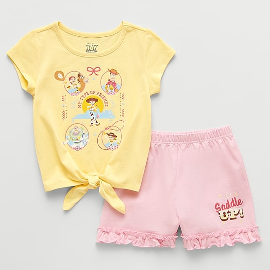Disney Collection Little & Big Kid Girls Jessie Toy Story Jersey 2-pc. Short Set
