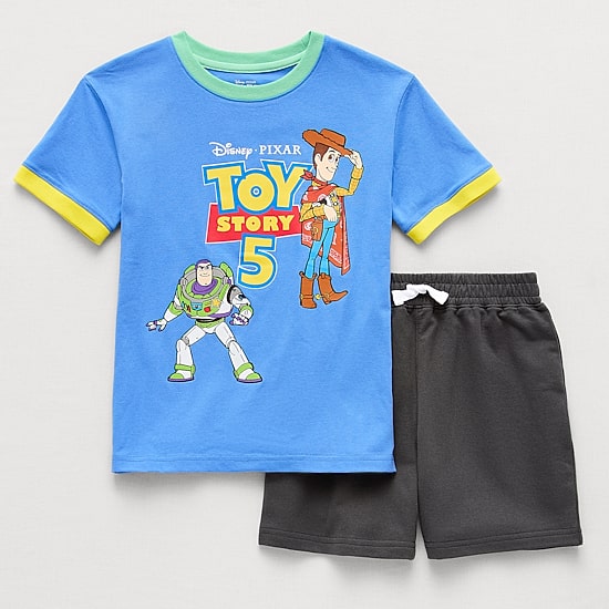 Disney Collection Little & Big Kid Boys Toy Story Jersey 2-pc. Short Set