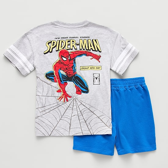 Disney Collection Little & Big Kid Boys Marvel Spiderman 2-pc. Short Set