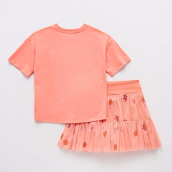 Disney Collection Little & Big Kid Girls Jersey 2-pc. Princess Moana Skirt Set